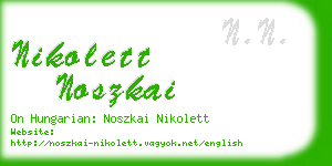 nikolett noszkai business card